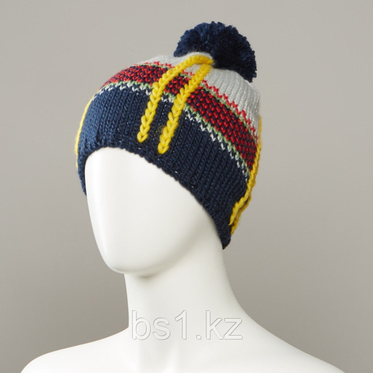 Dutch Textured Jacquard Hat With Pom