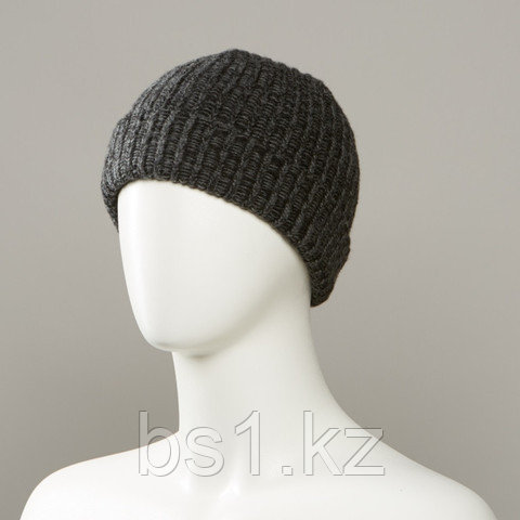 Grunge Textured Cuff Knit Hat