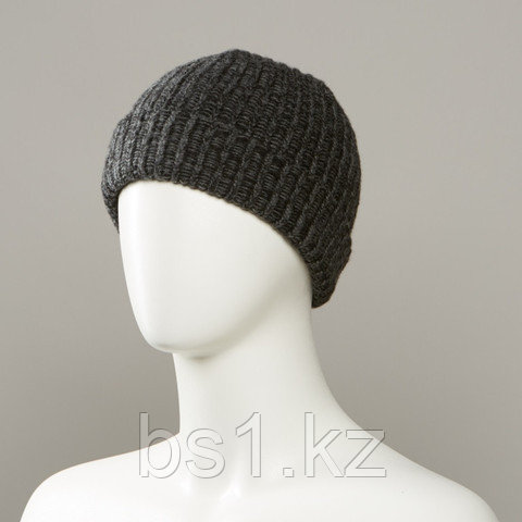 Grunge Textured Cuff Knit Hat