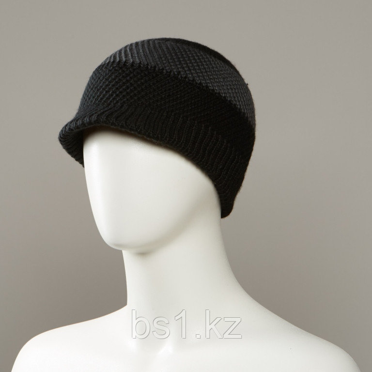 Twang Textured Knit Beanie With Soft Visor