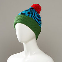 Brave Cuffed Knit Hat With Pom