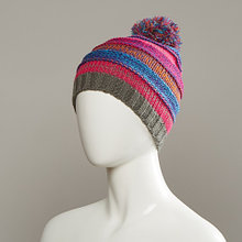 Change Textured Knit Hat With Pom