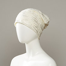 Foil Knit Beanie With Foil Print