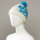 Avenue Snowflake Print Textured Cuff Knit Hat, фото 2