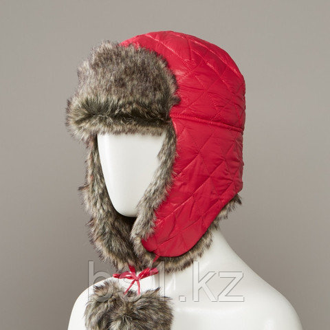 Gladys Quilted Trapper Hat With Faux Fur Lining And Pom Tie Cords - фото 3 - id-p56512633
