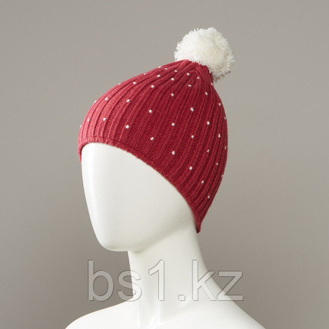 Cavern Speckled Textured Knit Hat With Pom