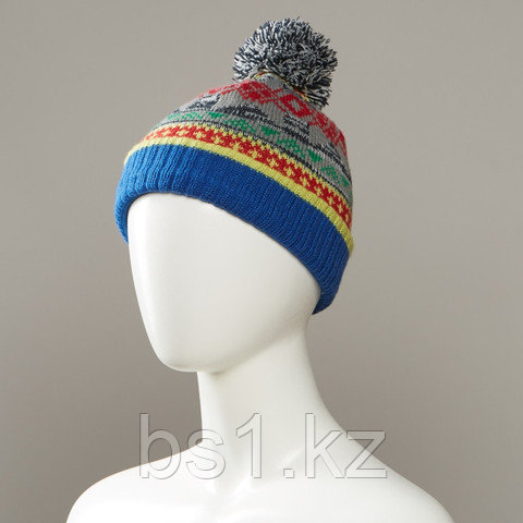 Corlsbud Jacquard Cuff Knit Hat With Pom - фото 2 - id-p56508580