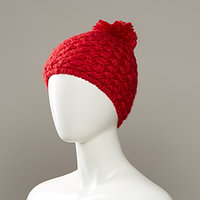 Kalamata Textured Knit Hat With Pom
