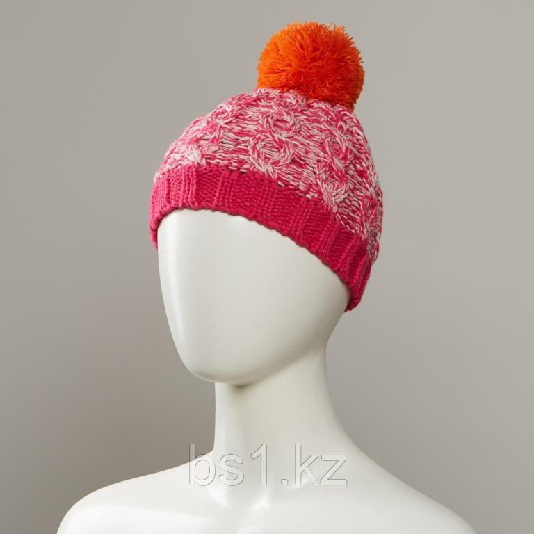 Ashen Marl Textured Knit Hat With Pom - фото 3 - id-p56512650