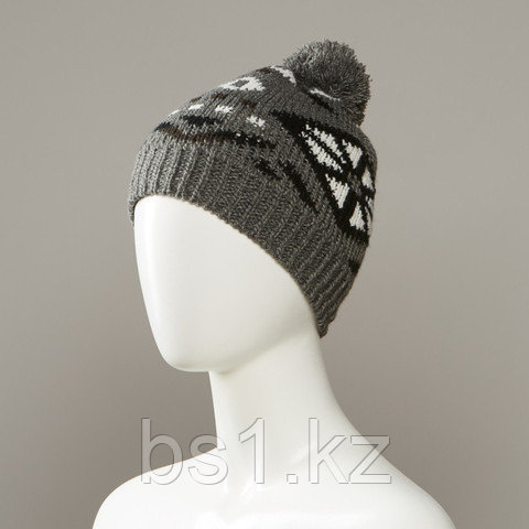 Biso Jacquard Knit Hat With Pom - фото 3 - id-p56512652