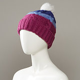 Boho Texture Knit Hat With Large Pom  , фото 2