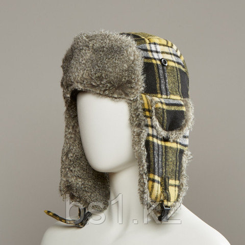 Muscle Plaid Trapper Hat With Faux Fur Lining - фото 3 - id-p56508591