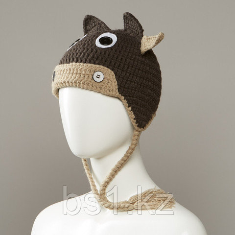 Portal Knit Animal Hat With Full Fleece Lining And Tassles - фото 3 - id-p56508593
