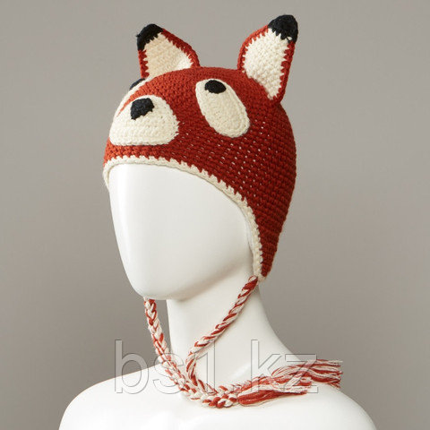 Portal Knit Animal Hat With Full Fleece Lining And Tassles - фото 5 - id-p56508593