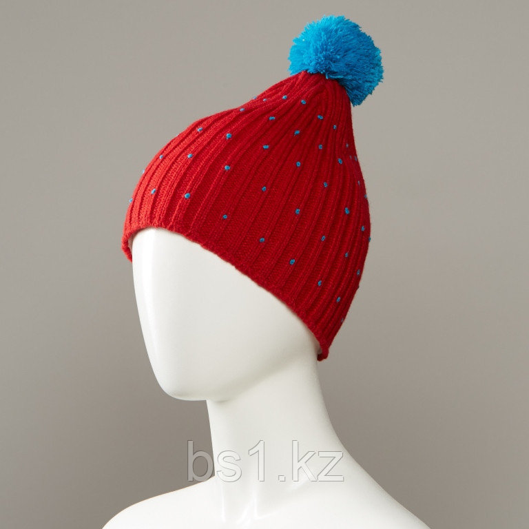 Cavern Speckled Textured Knit Hat With Pom