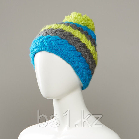 Holiday Stripe Textured Knit Hat With Pom - фото 1 - id-p56512666
