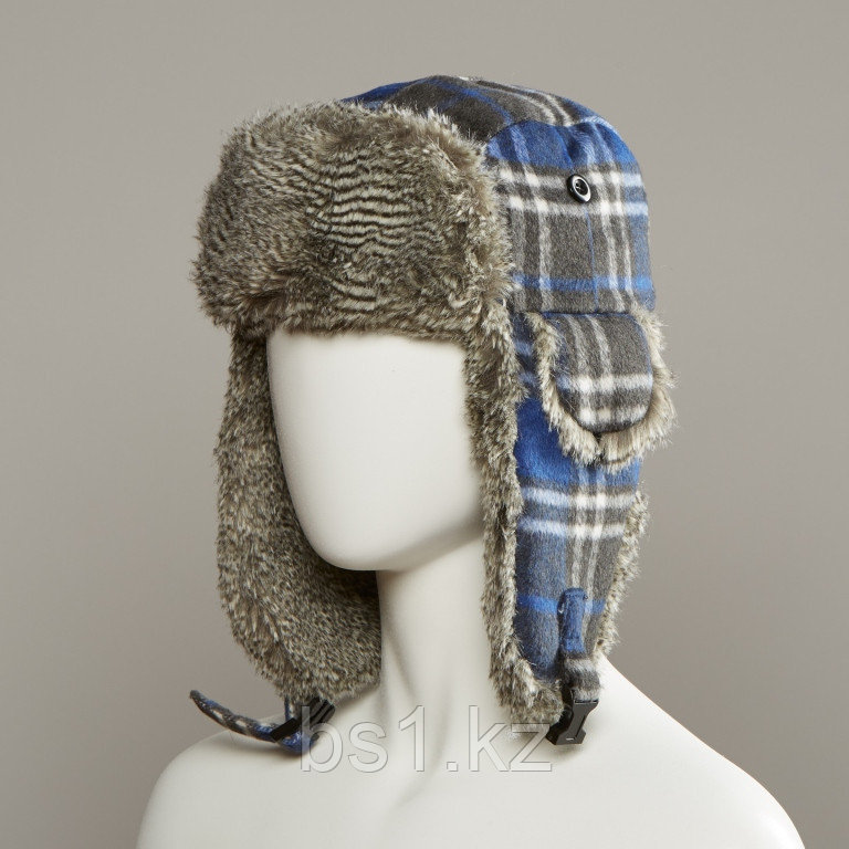 Muscle Plaid Trapper Hat With Faux Fur Lining - фото 2 - id-p56512672