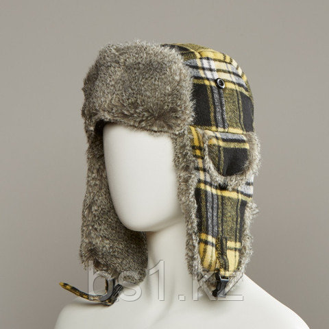 Muscle Plaid Trapper Hat With Faux Fur Lining - фото 3 - id-p56512672