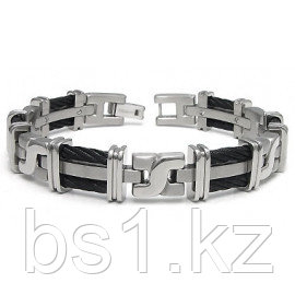 Men's Titanium Black Cable Link Bracelet