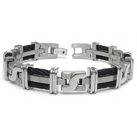 Men's Titanium Black Cable Link Bracelet - фото 1 - id-p56509463
