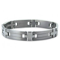 Titanium Men's Bracelet w/ Cross Designs