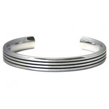 Titanium 10MM Cuff Bangle w/ 3 Lines
