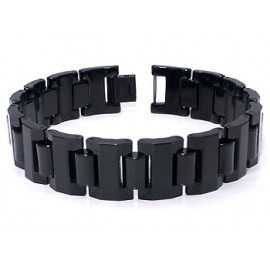 Black Tungsten Carbide 16MM Men's Link Bracelet - фото 1 - id-p56509484