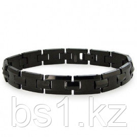 Black Tungsten Carbide Men's H-Link Bracelet