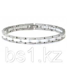 Stainless Steel White Diamond Ceramic Bracelet