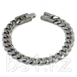 Italian Cut Men's Titanium 10MM Curb Link Bracelet - фото 1 - id-p56513545