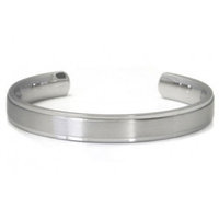 Titanium 10MM Cuff Bangle w/ Raised Center