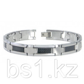 Tungsten Carbide Carbon Fiber Inlay Men's Bracelet