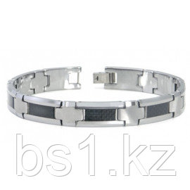 Tungsten Carbide Carbon Fiber Inlay Men's Bracelet