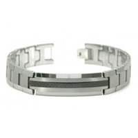 Tungsten Carbide Carbon Fiber ID Men's Bracelet