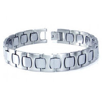 Stainless Steel Tungsten Carbide Link Bracelet