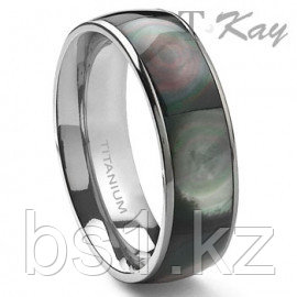 ALOIS Titanium Mother of Pearl 6mm Band Ring