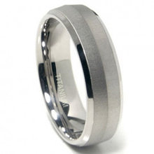 Titanium 7mm Satin Finish Knife Edge Wedding Band Ring