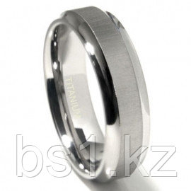 Titanium 7mm Satin Finish Concave Edge Wedding Band Ring