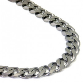 Italian Cut Titanium 10MM Curb Necklace Chain - фото 1 - id-p56509800