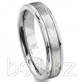 Cobalt XF Chrome 6MM Italian Di Seta Finish Newport Wedding Band Ring