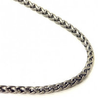 Titanium 4MM Wheat Link Necklace Chain