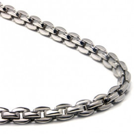 Titanium Men's 5MM Oval Link Necklace Chain - фото 1 - id-p56513882