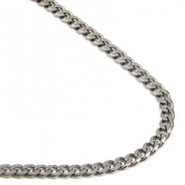 Titanium 4MM Curb Necklace Chain