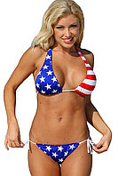 USA Tie Two Piece Bikini Swimsuit