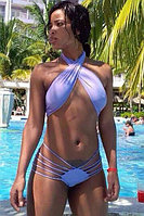 Купальник Eye-catching Orchid Wrap Front Backless One-piece Swimwear
