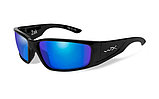 Очки солнцезащитные ZAK POL BLUE MIRROR LENS/GLOSS BLACK FRAME, фото 2