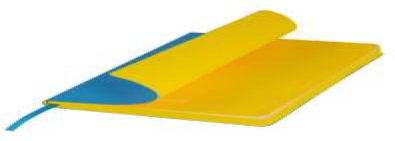 Ежедневник недатированный, Portobello Trend, River side, 145х210, 256 стр, Голубой/Желтый