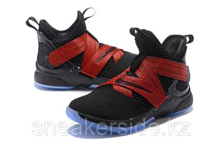 Кроссовки Nikе Lebron Zoom Soldier 12 (XII) "Black/ Red" (40-46) - фото 2 - id-p56549568