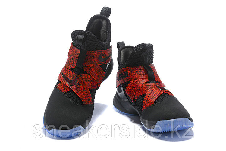 Кроссовки Nikе Lebron Zoom Soldier 12 (XII) "Black/ Red" (40-46) - фото 3 - id-p56549568