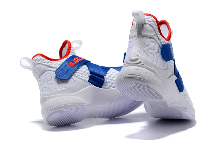 Кроссовки Nikе Lebron Zoom Soldier 12 (XII) "White/ Blue/ Red" (40-46) - фото 5 - id-p56549587